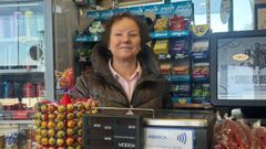 Sara Carballo, vendedora del quiosco de la avenida de Buenos Aires en el que se vendi un dcimo del gordo de Navidad