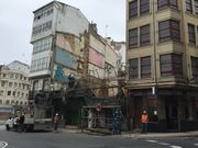 Esta ma�ana, un grupo de trabajadores retiraban el andamio