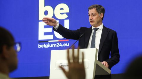 El primer ministro de Blgica, Alexnder de Croo, revel ayer la existencia de redes para apoyar a candidatos prorrusos en las elecciones europeas