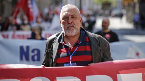 El sindicato CIG convocó una manifestación en solitario en Ourense