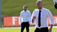 Zidane, en un entrenamiento