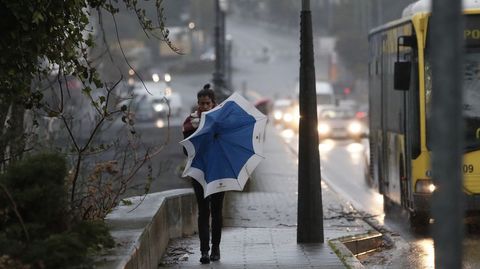 Hoy no es da para los paraguas en la ciudad de As Burgas