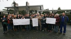 Los trabajadores se concentraron frente al centro