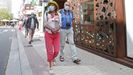 Turistas recorren las calles de Pontevedra a finales del pasado mes de junio
