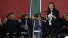 La alcaldesa de A Corua, Ins Rey, en un acto del PSOE en A Corua. 