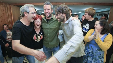 Los concejales electos del BNG en Lugo, con Rubn Arroxo a la cabeza