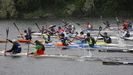 Una regata de ultramaratón en las aguas del Miño.La Gold River Race disputó su segunda etapa entre la capital ourensana y la localidad de Castrelo de Miño