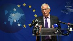 Borrell, en rueda de prensa tras la reunin de los ministros de Exteriores de la UE en Nueva York.