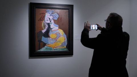 Detalle da exposicin de Picasso no Museo de Belas Artes da Corua.