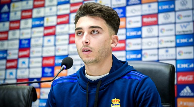 Raúl Moro, en la sala de prensa del Carlos Tartiere