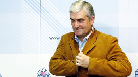 Sandra Alonso, exconselleiro, el día de su dimisión como diputado autonómico tras la imputación de Pilar de Lara.