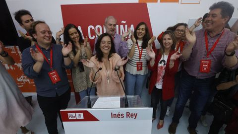PSOE. Inés Rey García (1982). Abogada y licenciada en Derecho en la UDC. Militante desde los 18 años.