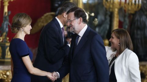 Mariano Rajoy y su esposa.