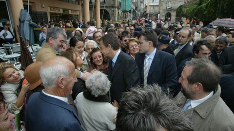 Numerosos lucense saludaron a Zapatero en su visita del 2004