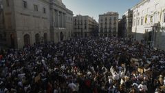 Concentración de médicos en la plaza Sant Jaume de Barcelona el pasado jueves, 26 de enero