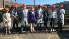 Visita de los eurodiputados a la planta de produccin de acero de Arcelor Mittal en Avils