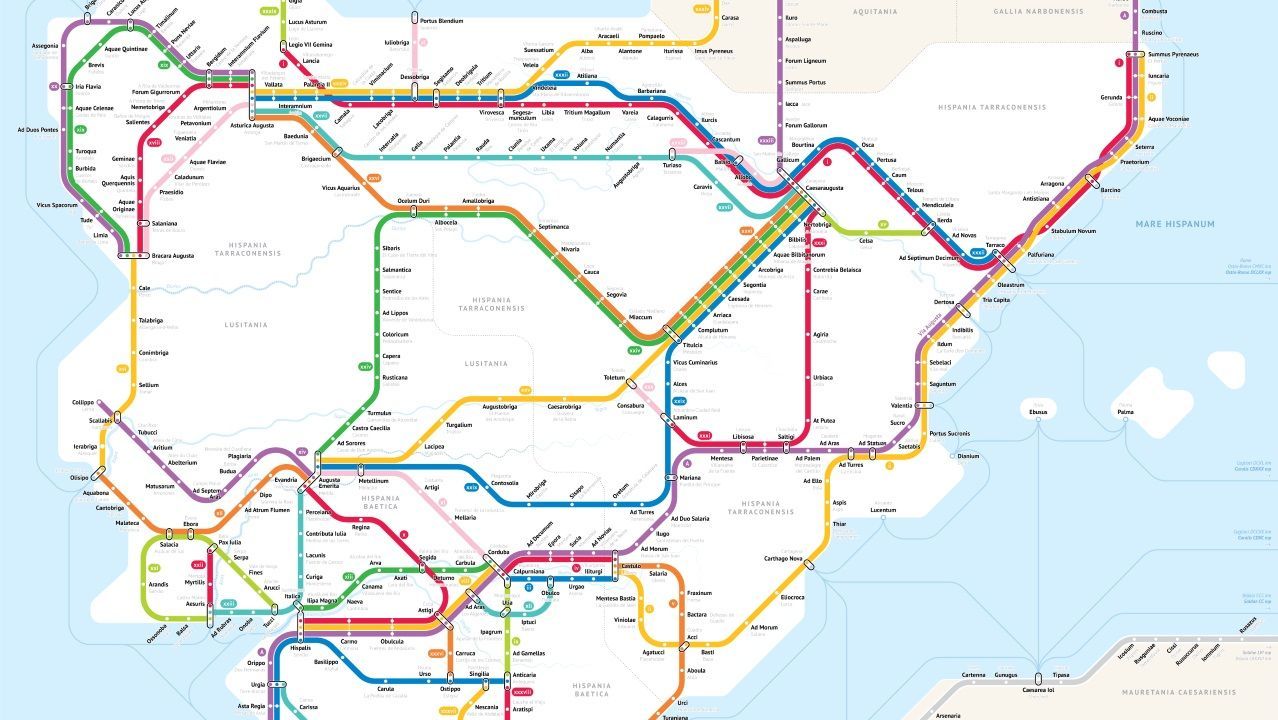 El diseador Sasha Trubetskoy cre en el 2017 mapas de las vas del Imperio como si fuesen planos de metro