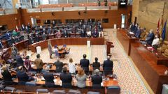 Vista general del pleno de la Asamblea de Madrid, en una imagen de archivo