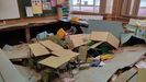 Hundimiento de un forjado en la zona de Infantil del Colegio Rey Pelayo