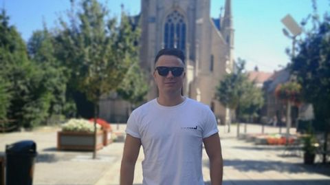 Atilano López Arias, joven de Sarria que trabaja en Varsovia en la multinacional MoneyGram International