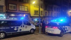 Intervencin nocturna de la Polica Local de Lugo. 