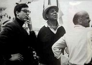 El guionista Rafael Azcona junto a Berlanga durante el rodaje de la pelcula El verdugo en 1963.