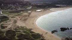 Vista aérea de la playa de Doniños