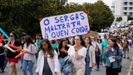 Protesta de la enfermería en A Coruña