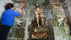 Seis valiosos ngeles estuvieron en la catedral ocultos detrs de un retablo