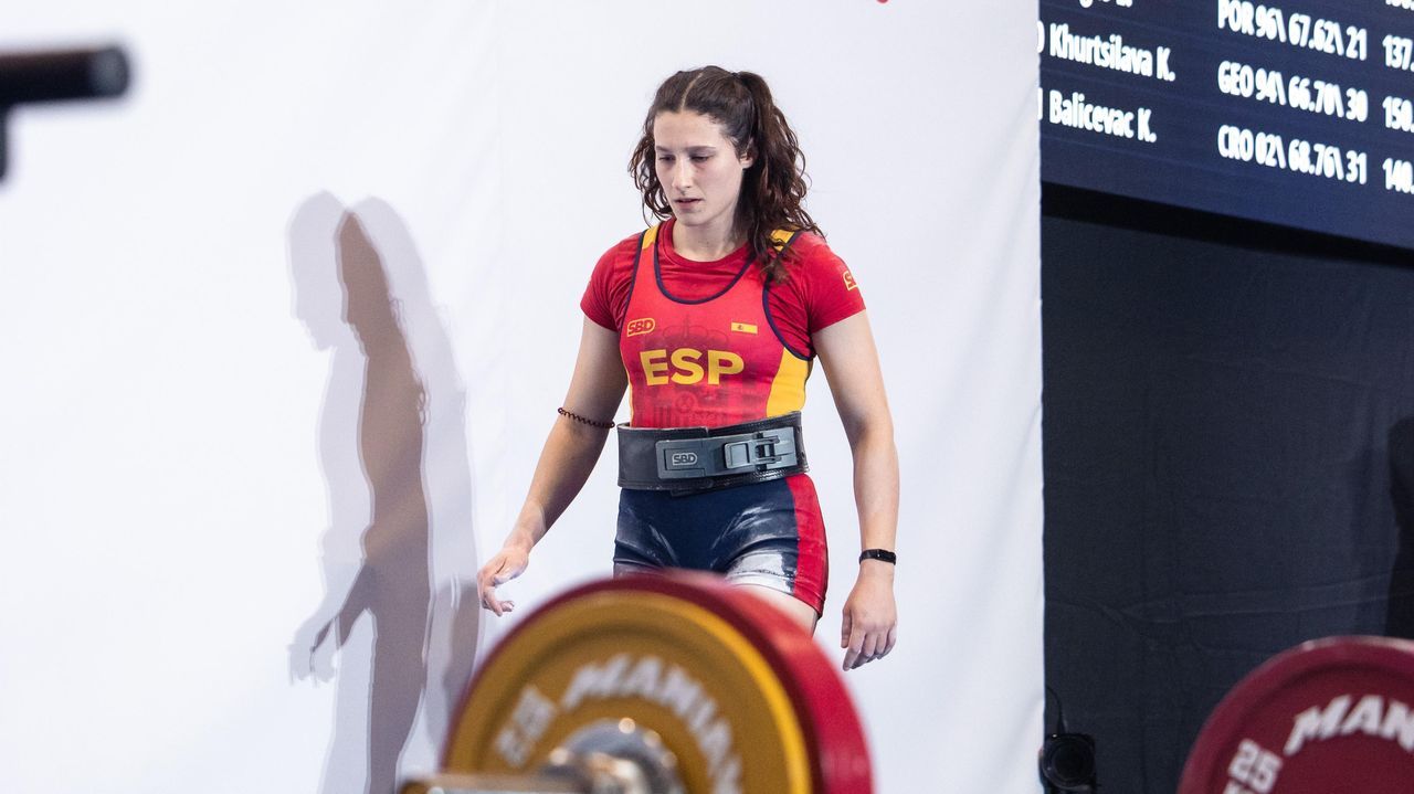 Marisa, en una pista en la que jug en su juventud