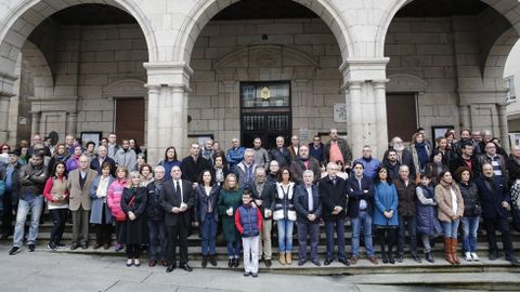El alcalde de Ourense con los portavoces del resto de grupos polticos del consistorio.