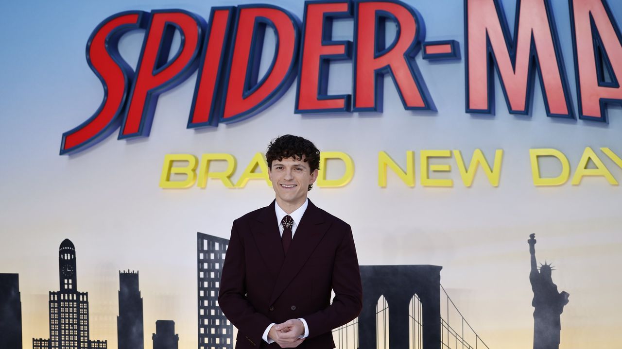 El actor Tom Holland, en la presentaci�n de la pel�cula en Londres