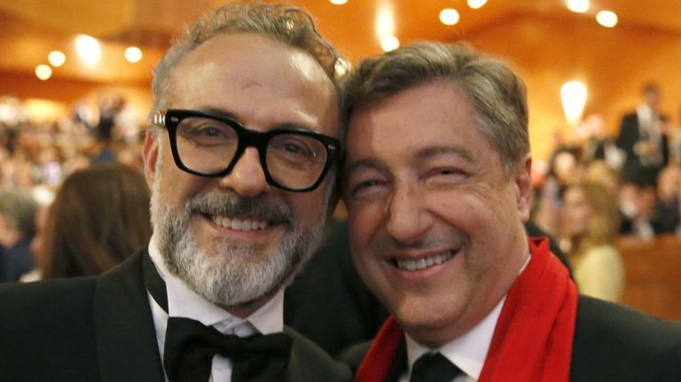 Massimo Bottura, de Osteria Francesca, junto a Joan Roca