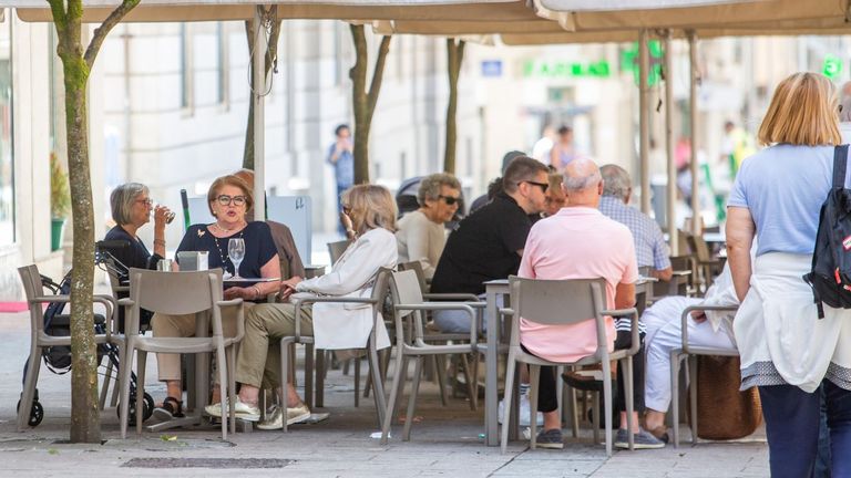 Pontevedra redujo las mesas en la calle en un 22 % desde la pandemia