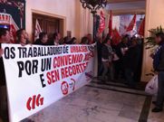 Protesta de trabajadores de Urbaser