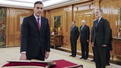 Pedro Sánchez promete su cargo de presidente del Gobierno ante el rey