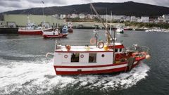 Pesqueros protestando en Burela