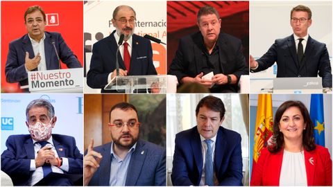 Los ocho presidentes autonómicos convocados a la reunión de Santiago