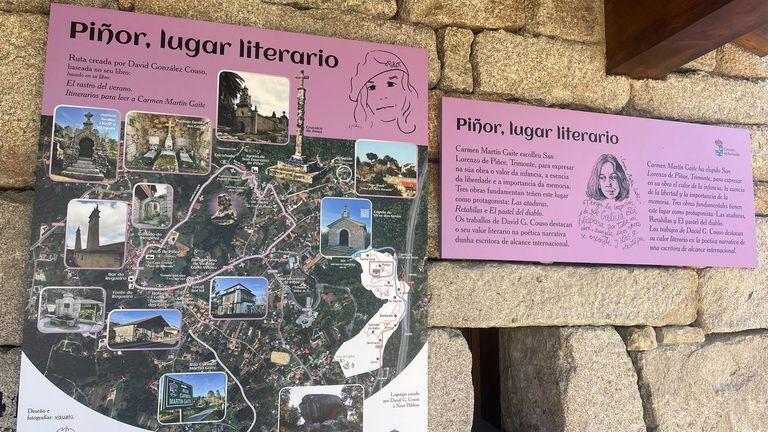 Paneles informativos del paseo literario