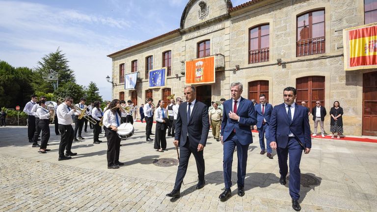Alfonso Rueda, en los actos de San Xoán de Poio