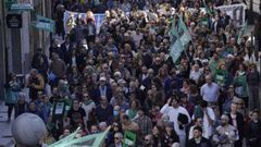 Manifestacin en defensa de la preservacin de la fbrica de La Vega, en Oviedo