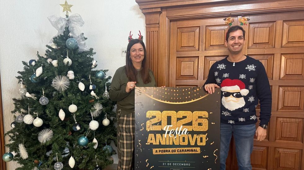 Patricia Lojo y Eloy Sobrido presentaron el cartel de la fiesta de Fin de A�o