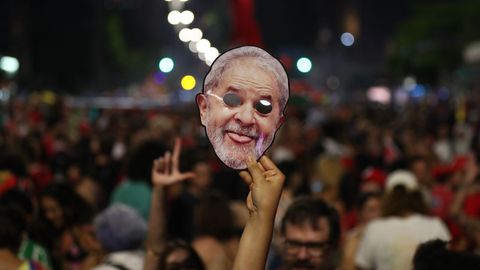 Celebracin del triunfo de Lula en Sao Paulo