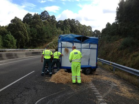El remolque siniestrado