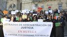 Concentracin de los letrados judiciales en Santiago el pasado da 3 de febrero.