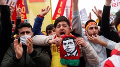 Manifestacin de apoyo a Demirtas en Estambul