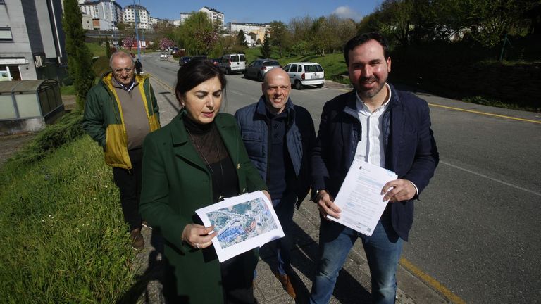 Candia, Fernández y Ameijide esta mañana en Paradai