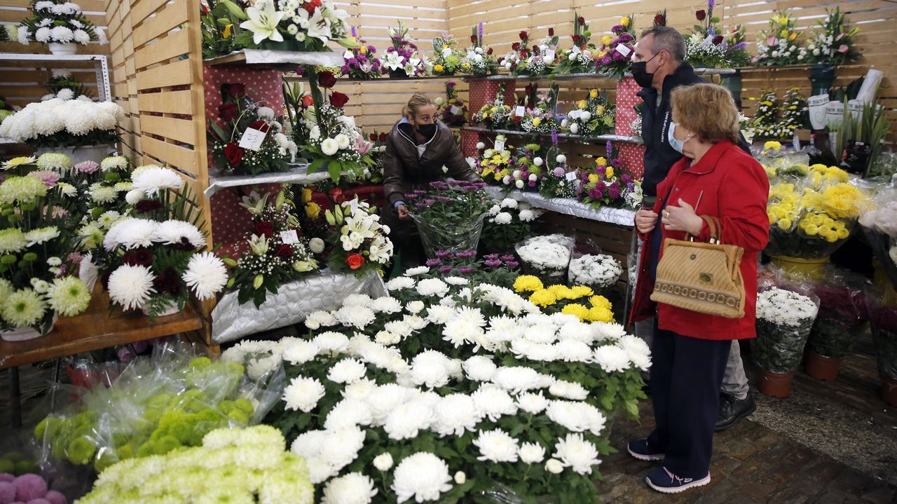 Arousa cumple con la tradición del Día de Difuntos buscando «a flor máis  barata»