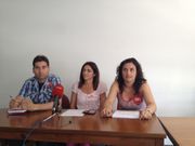 Los representantes sindicales dieron una rueda de prensa para anunciar el paro