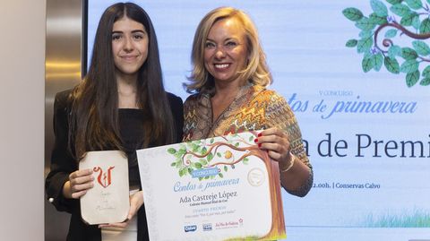 Ada Castreje, cuarto premio, con Cristina Carrin 